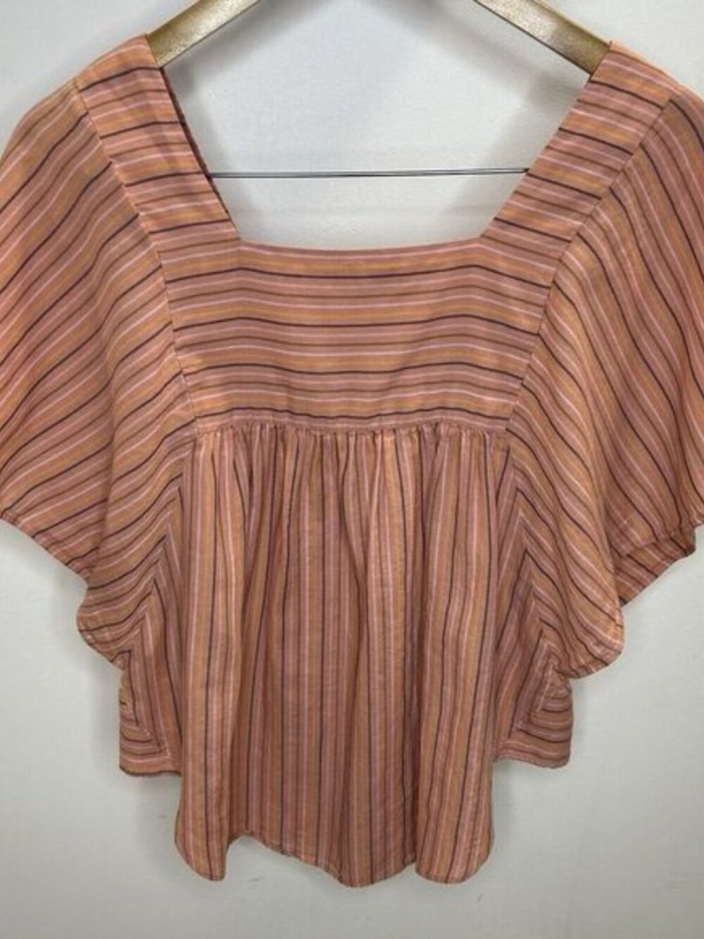 Madewell Butterfly Top‎ in Rainbow Stripe Women's Small Size